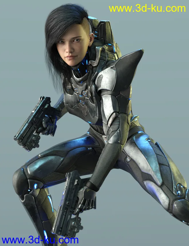 A.N.T.S Armored Nano Tech Suit for Genesis 8 Female模型的图片11