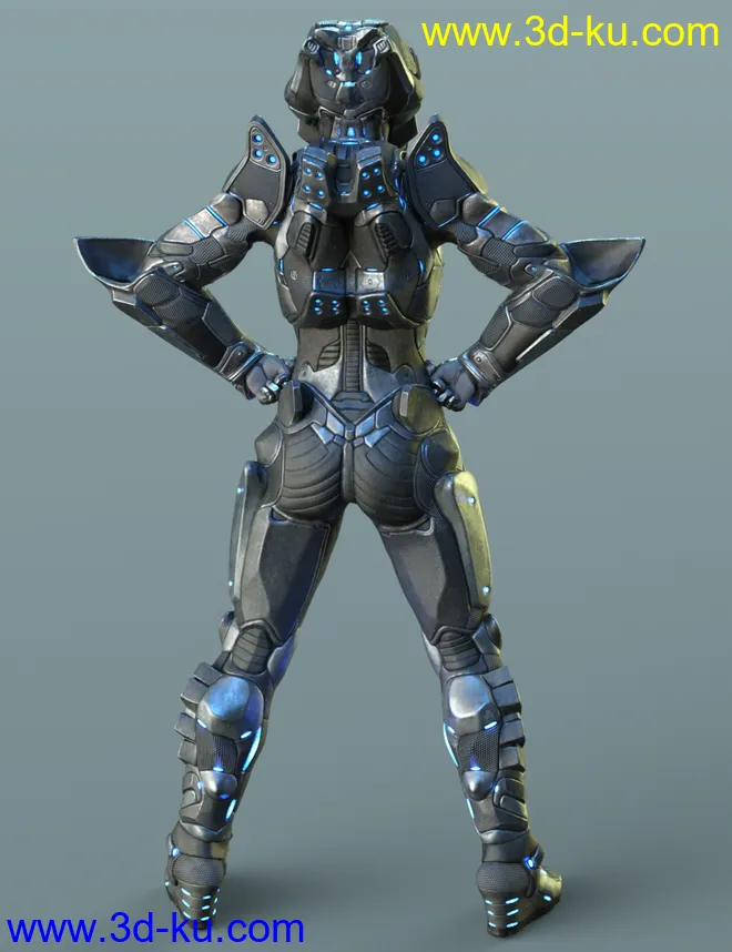 A.N.T.S Armored Nano Tech Suit for Genesis 8 Female模型的图片12