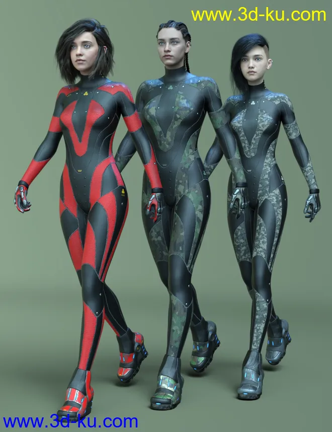 A.N.T.S Armored Nano Tech Suit for Genesis 8 Female模型的图片14