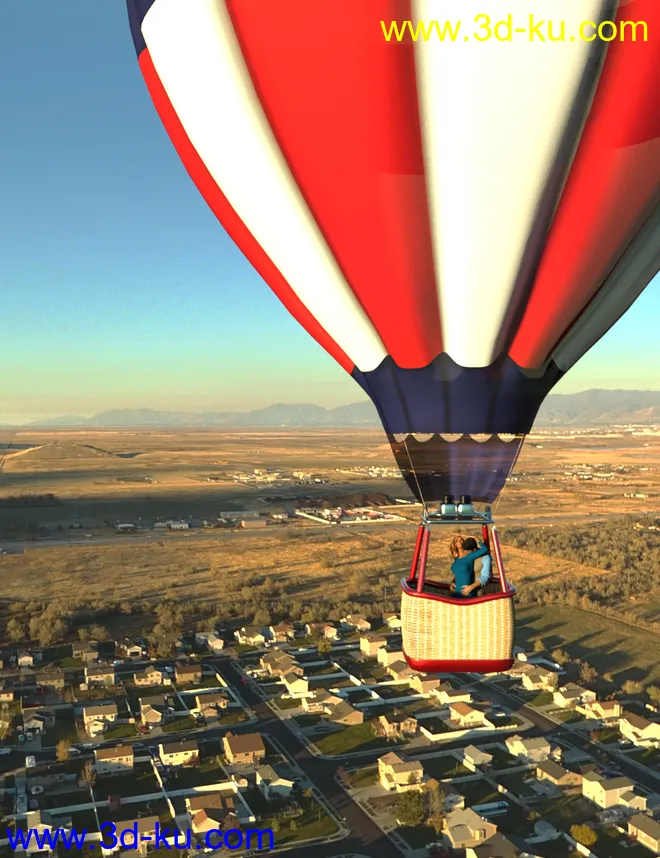 Aerial IBL Wide Open Skies HDRI模型的图片2