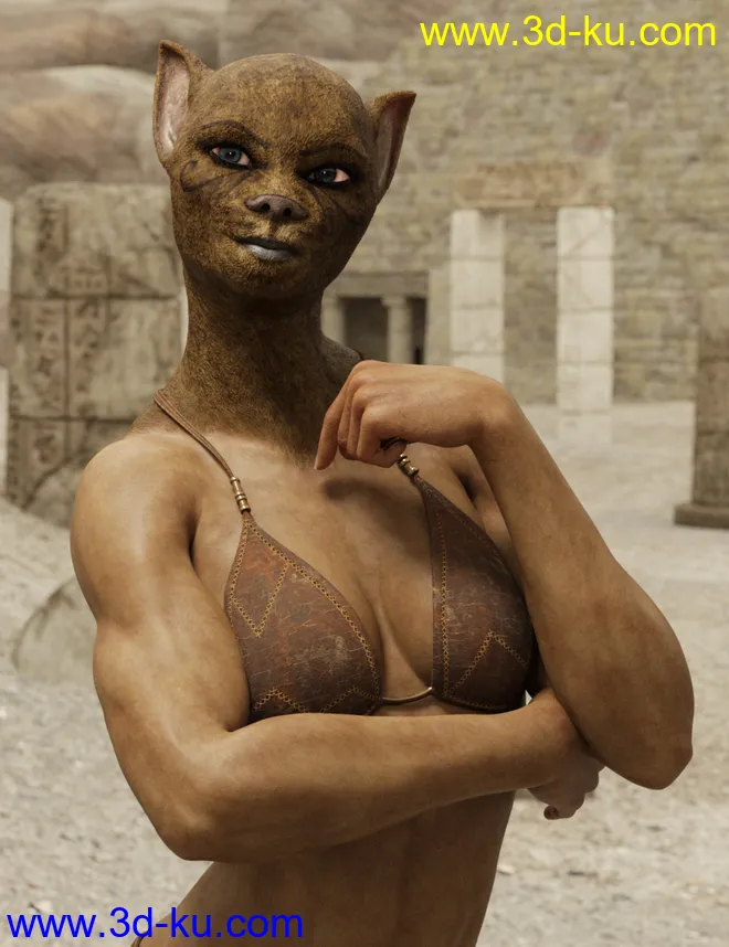 Ancient Bastet for Genesis 8 Female模型的图片4