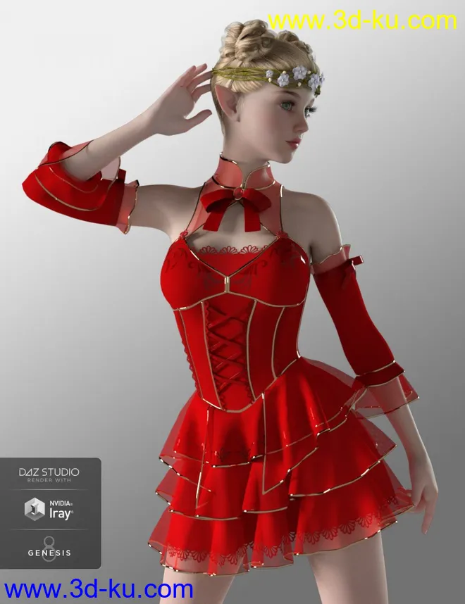 dForce CB Fantasy Suit for Genesis 8 Female(s)模型的图片1