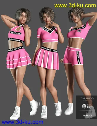 3D打印模型dForce Cheerleader Outfit for Genesis 8 Female(s)的图片