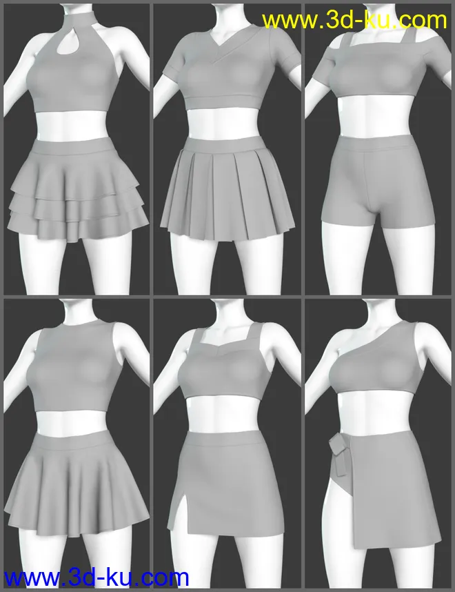 dForce Cheerleader Outfit for Genesis 8 Female(s)模型的图片7