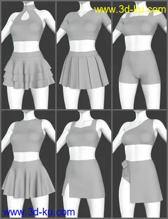 3D打印模型dForce Cheerleader Outfit for Genesis 8 Female(s)的图片