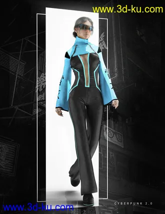 3D打印模型dForce X-Fashion Cyberpunk Outfit 2.0 for Genesis 8 Female(s)的图片