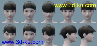 3D打印模型HY Short Hair for Genesis 3 and 8的图片