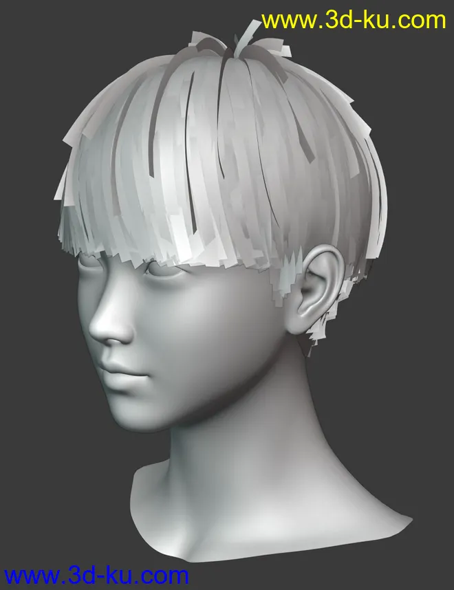 HY Short Hair for Genesis 3 and 8模型的图片11