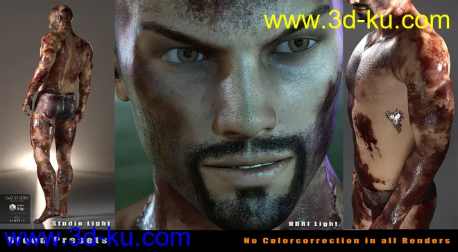 Ultimate Blood 'n Dirt for Genesis 3 Male(s)模型的图片6