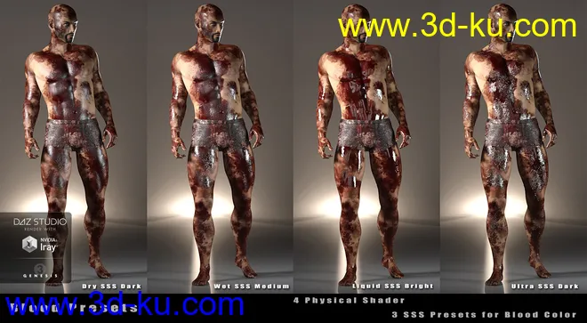 Ultimate Blood 'n Dirt for Genesis 3 Male(s)模型的图片7