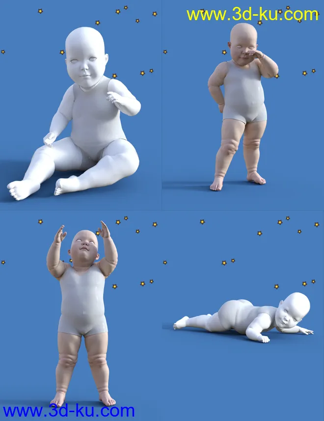 Baby Props N Poses for Genesis 8模型的图片2