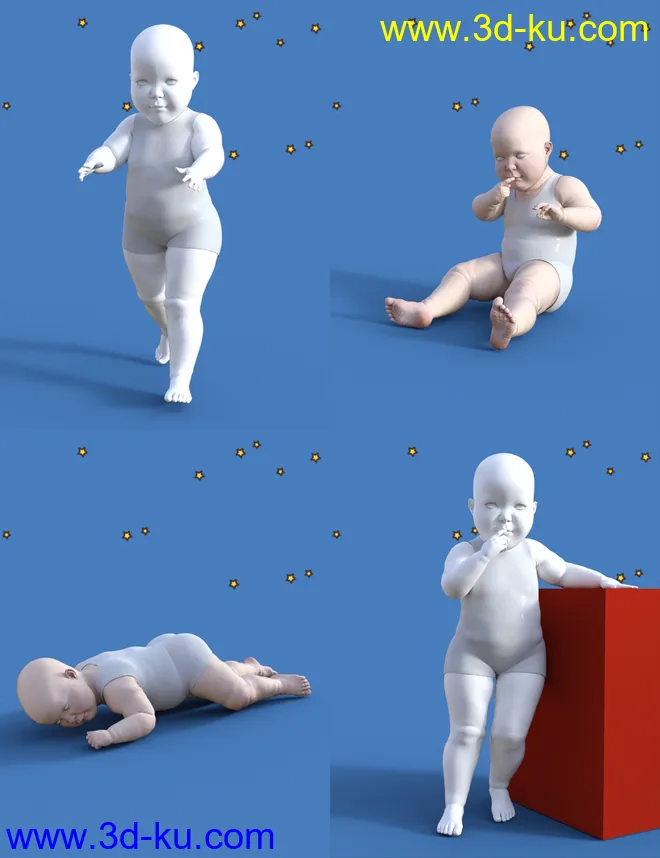 Baby Props N Poses for Genesis 8模型的图片4