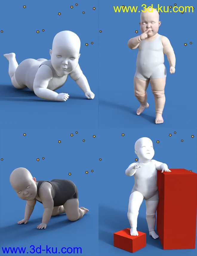 Baby Props N Poses for Genesis 8模型的图片6