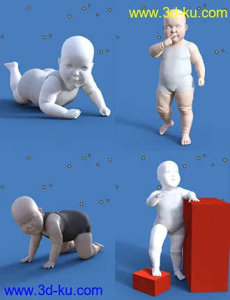 3D打印模型Baby Props N Poses for Genesis 8的图片