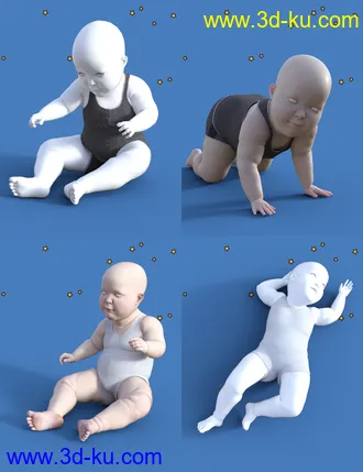 3D打印模型Baby Props N Poses for Genesis 8的图片