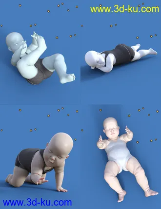 3D打印模型Baby Props N Poses for Genesis 8的图片