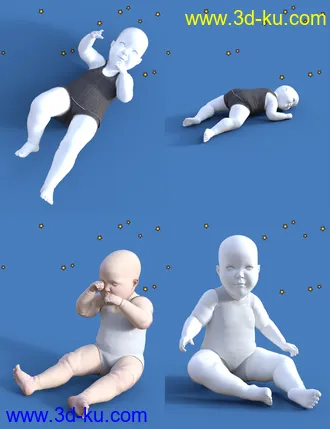 3D打印模型Baby Props N Poses for Genesis 8的图片