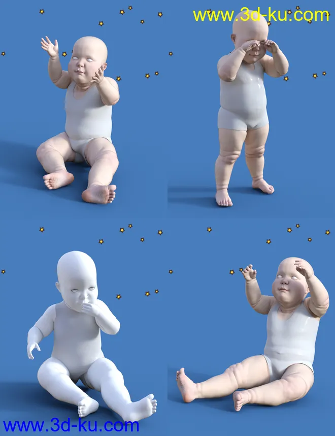 Baby Props N Poses for Genesis 8模型的图片12