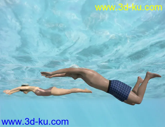 Breaststroke Swim Cycle for Genesis 8 Male(s) and Female(s模型的图片3