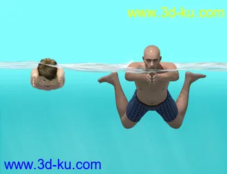 3D打印模型Breaststroke Swim Cycle for Genesis 8 Male(s) and Female(s的图片