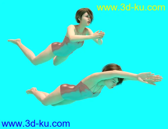 Breaststroke Swim Cycle for Genesis 8 Male(s) and Female(s模型的图片5