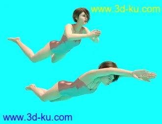 3D打印模型Breaststroke Swim Cycle for Genesis 8 Male(s) and Female(s的图片