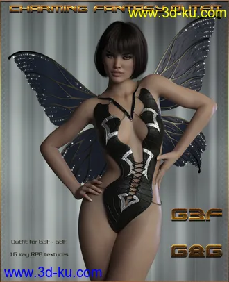 3D打印模型Charming Fantasy Outfit for Genesis 3 & 8 Female的图片