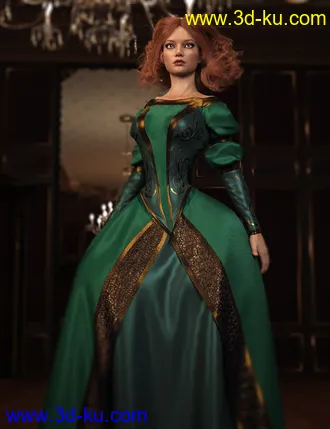 3D打印模型dForce Gown of Fantasy 1 for Genesis 8 Female(s)的图片