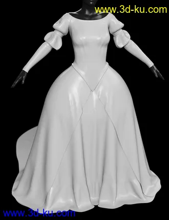 3D打印模型dForce Gown of Fantasy 1 for Genesis 8 Female(s)的图片