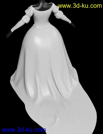 3D打印模型dForce Gown of Fantasy 1 for Genesis 8 Female(s)的图片