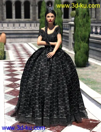 3D打印模型dForce Gown of Fantasy 2 for Genesis 8 Female(s)的图片