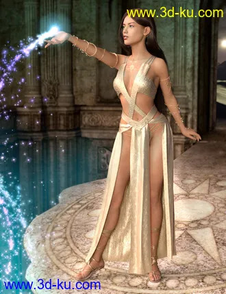 3D打印模型dForce Priestess of Light Outift for Genesis 8 Female(s)的图片