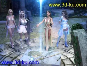 3D打印模型dForce Priestess of Light Outift for Genesis 8 Female(s)的图片