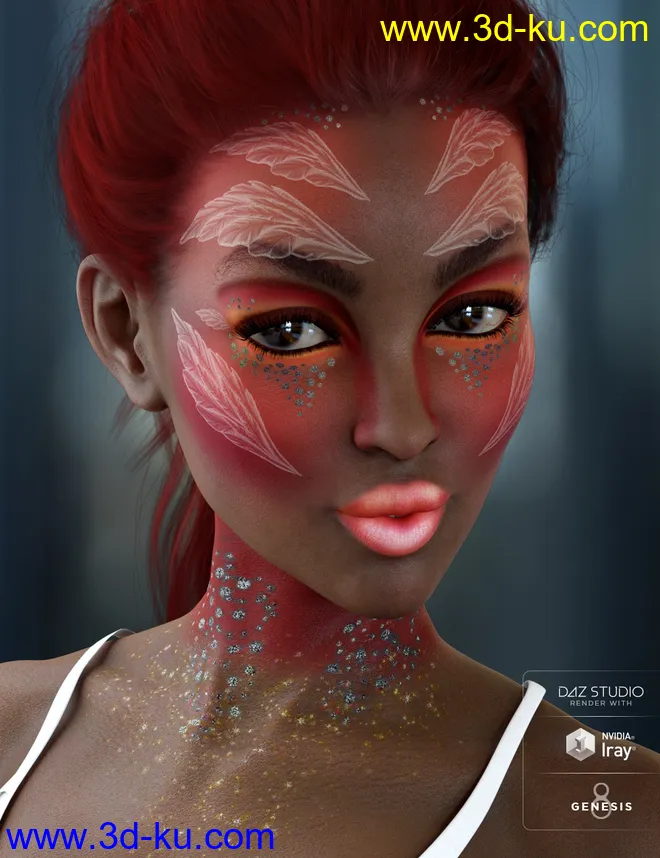 Enchanted Fantasy Makeup for Genesis 8 Female(s)模型的图片3