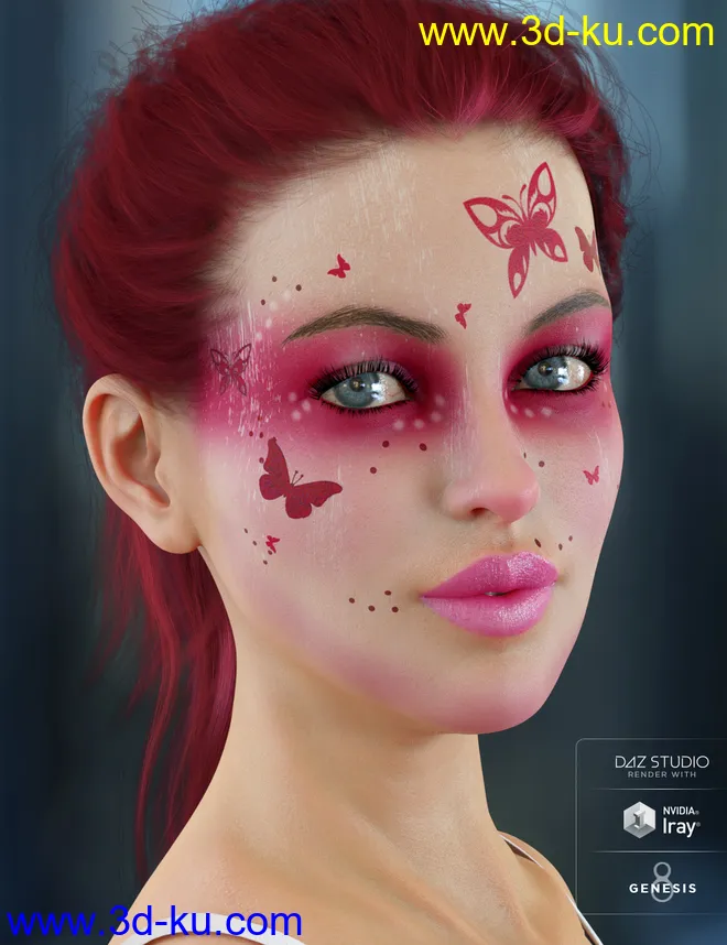 Enchanted Fantasy Makeup for Genesis 8 Female(s)模型的图片4