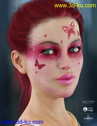 3D打印模型Enchanted Fantasy Makeup for Genesis 8 Female(s)的图片