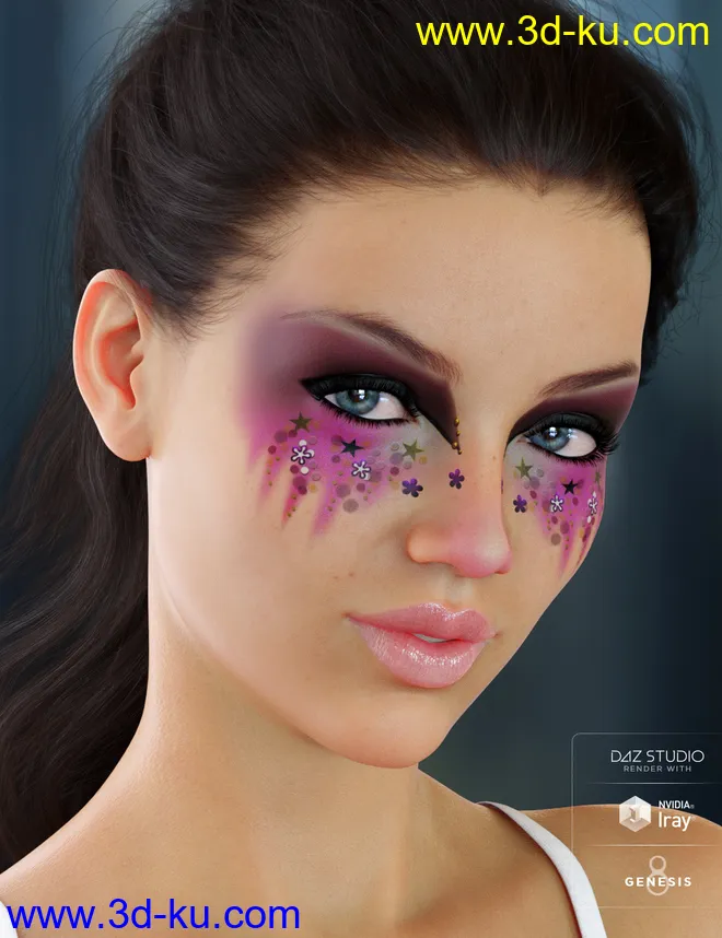 Enchanted Fantasy Makeup for Genesis 8 Female(s)模型的图片5