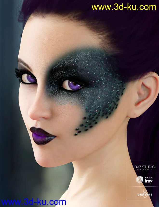 Enchanted Fantasy Makeup for Genesis 8 Female(s)模型的图片10