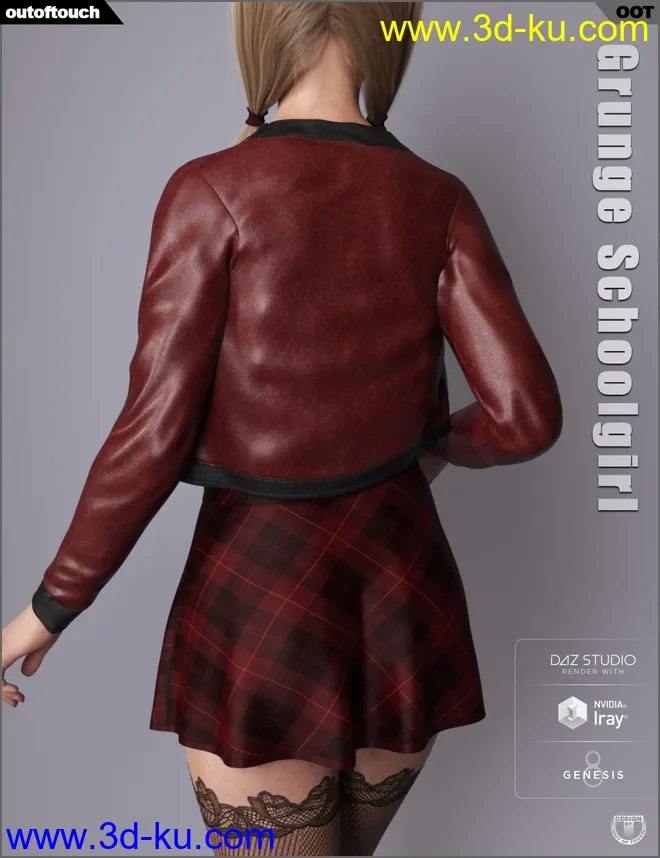 Grunge Schoolgirl Outfit for Genesis 8 Female(s)模型的图片6