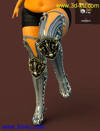 3D打印模型Jiwoo Fantasy Boots for Genesis 8 Female(s)的图片