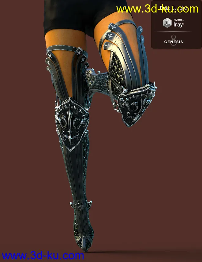 Jiwoo Fantasy Boots for Genesis 8 Female(s)模型的图片13