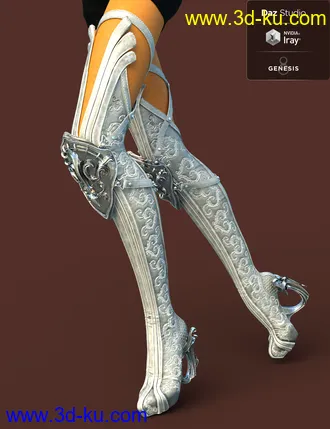 3D打印模型Jiwoo Fantasy Boots for Genesis 8 Female(s)的图片