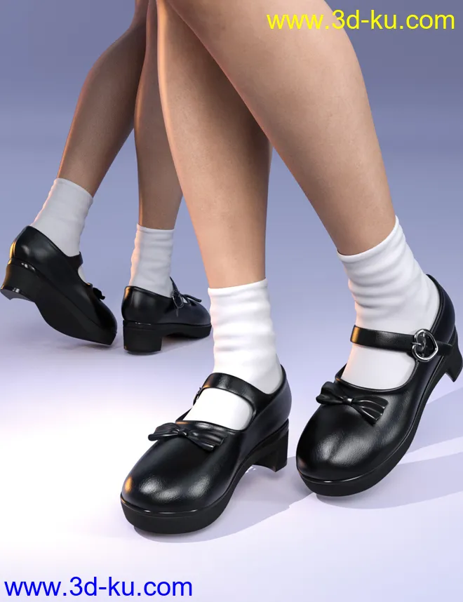 Mary Janes and Tassel Shoes for Genesis 8 Female(s)模型的图片3