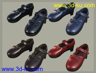 3D打印模型Mary Janes and Tassel Shoes for Genesis 8 Female(s)的图片