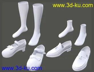 3D打印模型Mary Janes and Tassel Shoes for Genesis 8 Female(s)的图片