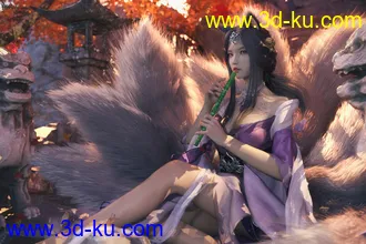 3D打印模型Ruyun and Ruyun Hair for Genesis 8 Female(s)的图片