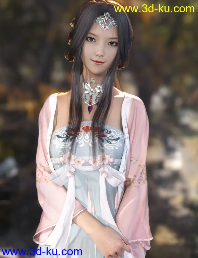 Ruyun and Ruyun Hair for Genesis 8 Female(s)模型的图片6