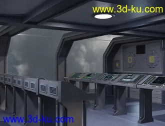 3D打印模型Sci-fi Computer Room的图片