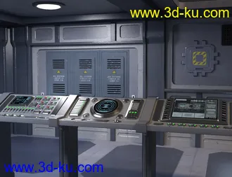 3D打印模型Sci-fi Computer Room的图片