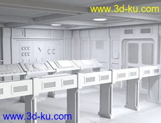 3D打印模型Sci-fi Computer Room的图片